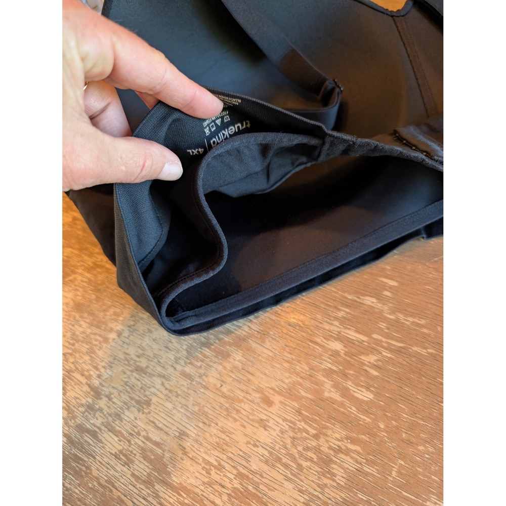 Truekind Daily Comfort Wireless Bra Black Plus Size 4XL Seamless Adjustable - Picture 4 of 5